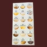 NAKLEJKI NA  PRZYPRAWY - ZESTAW NR 07