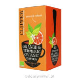 Herbata z kurkuma i skórką pomarańczy BIO (20x2g) 40g - CLIPPER