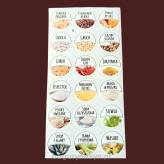 NAKLEJKI NA  PRZYPRAWY - ZESTAW NR 09