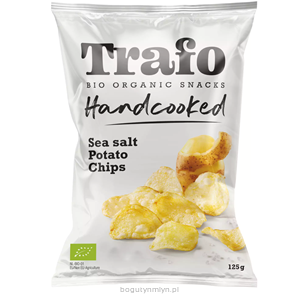 Chipsy ziemniaczane cienko krojone z solą morską BIO 125g - TRAFO