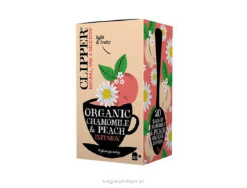 Herbata rumiankowa o smaku brzoskwiniowym BIO (20x1,5g) 30g - CLIPPER